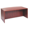 Alera Valencia Series Bow Front Desk Shell, 71" x 41.38" x 29.63", Medium Cherry