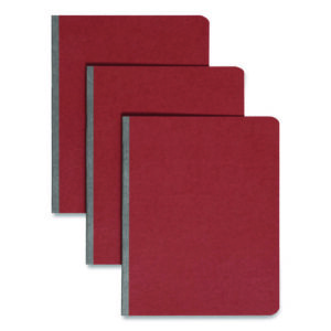 Prong Fastener Pressboard Report Cover, Two-Piece Prong Fastener, 3" Capacity, 8.5 x 11, Red/Red