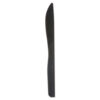100% Recycled Content Cutlery, Knife, Plastic, Black, 50/Pack, 20 Packs/Carton
