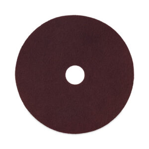 Deep Scrub Pads, 16" Diameter, Maroon, 10/Carton