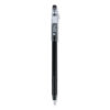 FriXion ColorSticks Erasable Gel Pen, Stick, Fine 0.7 mm, Black Ink, Black Barrel, Dozen