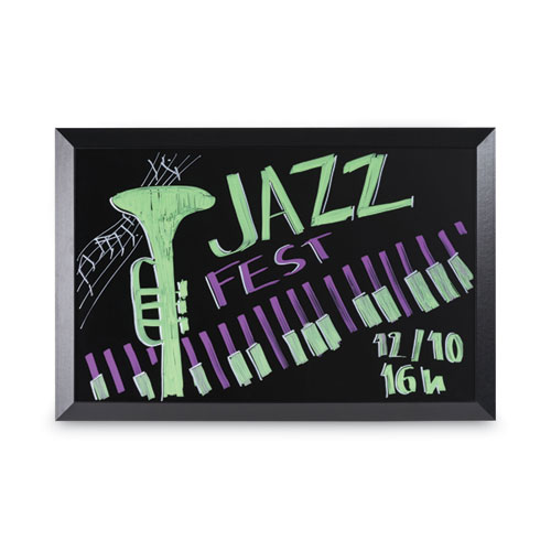 Kamashi Wet-Erase Board, 36" x 24", Black Surface, Black Wood Frame - Image 6