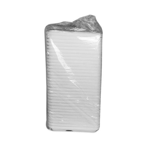 Foam School Trays, 5-Compartment Tray, 8.25 x 10.5 x 1, White, 500/Carton