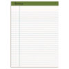 Earthwise by Ampad Recycled Writing Pad, Wide/Legal Rule, Politex Green Headband, 50 White 8.5 x 11.75 Sheets, Dozen