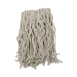 Mop Head, Cotton, Cut-End, White, 4-Ply, #16 Band, 12/Carton