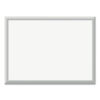 Magnetic Dry Erase Board with Aluminum Frame, 24" x 18" (Actual Size: 23" x 17"), White Surface, Satin Aluminum Frame