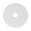 Polishing Floor Pads, 14" Diameter, White, 5/Carton
