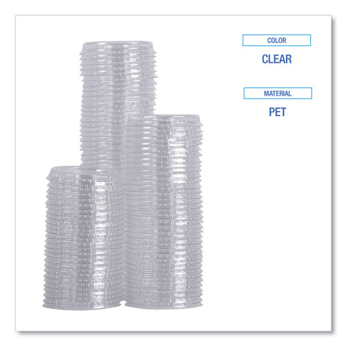 Souffle/Portion Cup Lids, Fits 1 oz Portion Cups, Plastic, Clear, 2,500/Carton