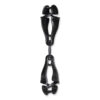 Squids 3420 Dual Clip Swivel Glove Clip Holder, 1 x 0.6 x 5.5, Acetal Copolymer, Black