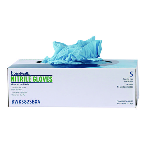 Disposable Examination Nitrile Gloves, Small, Blue, 5 mil, 1,000/Carton