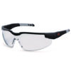 Skullerz DELLENGER Anti-Fog Safety Glasses, Adjustable Temples, Black Nylon Impact Frame, Clear Polycarbonate Lens