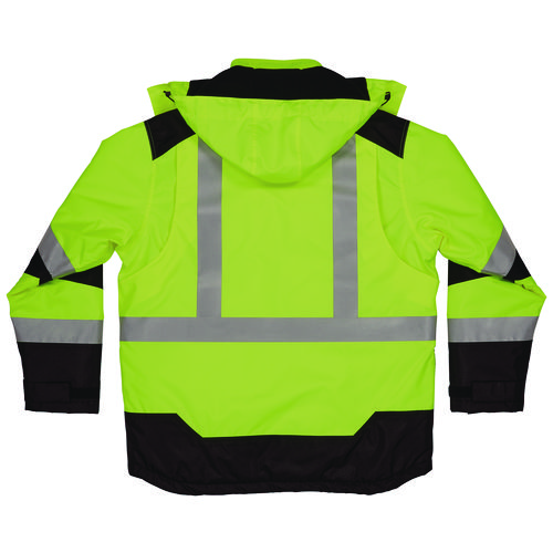 GloWear Class 3 Hi-Vis Winter Jacket with AmpliFIRE Heat Reflective Lining, Small, Lime