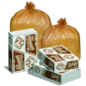 The Buff Bag Can Liner, 60 gal, 0.75 mil, 38 x 58, Buff, Flat Pack,100/Carton