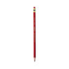 Col-Erase Pencil with Eraser, 0.7 mm, 2B, Carmine Red Lead, Carmine Red Barrel, Dozen