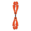 Squids 3420 Dual Clip Swivel Glove Clip Holder, 1 x 0.6 x 5.5, Acetal Copolymer, Orange, 100/Pack