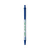 ReVolution Clic Stic Ballpoint Pen, Retractable, Medium 1 mm, Blue Ink, Translucent Frost/Blue Barrel, 48/Pack