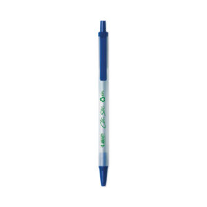 ReVolution Clic Stic Ballpoint Pen, Retractable, Medium 1 mm, Blue Ink, Translucent Frost/Blue Barrel, 48/Pack