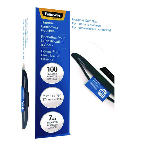 Fellowes Business Card Glossy Laminating Pouches