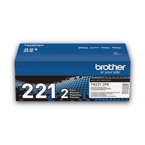 Brother TN221 Original Standard Yield Laser Toner Cartridge - Twin-pack - Black - 2 / Box