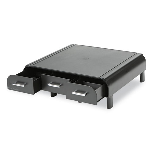 Perch Monitor Stand and Desk Organizer, 13.46" x 12.87" x 2.72", Black/Silver - Image 6