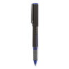 Rollerball Pen, Stick, Fine 0.5 mm, Blue Ink, Black/Blue/Clear Barrel, 3/Pack