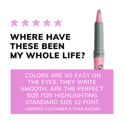 Brite Liner Grip Pocket Highlighter, Assorted Ink Colors, Chisel Tip, Assorted Barrel Colors, 6/Set, 6 Sets/Pack