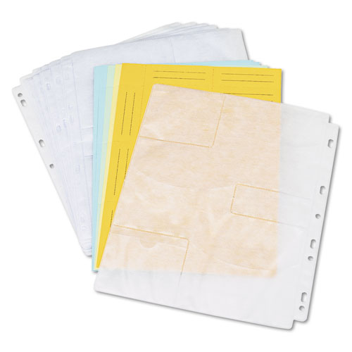 Two-Sided CD/DVD Pages for Three-Ring Binder, 6 Disc Capacity, Clear, 10/Pack