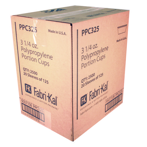 Portion Cups, 3.25 oz, Plastic, Clear, 2,500/Carton