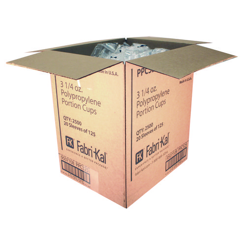 Portion Cups, 3.25 oz, Plastic, Clear, 2,500/Carton
