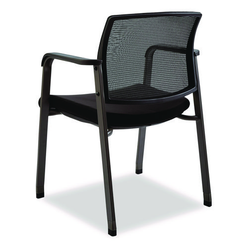 Elgar Fabric Guest Chair, 24.41 x 22.64 x 31.73, Black Seat, Black Back, Black Base