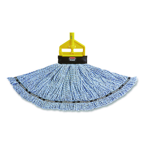 Invader Aluminum Side-Gate Wet-Mop Handle, 1" dia x 60", Gray/Yellow
