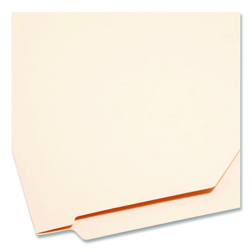 End Tab Jackets with Reinforced Tabs, Straight Tab, Legal Size, 11-pt Manila, 100/Box