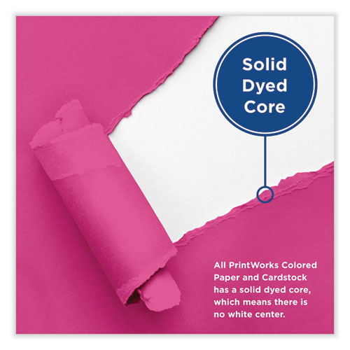 Color Cardstock, 65 lb Cover Weight, 8.5 x 11, Fuchsia, 250/Ream