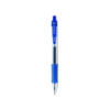 Sarasa Dry Gel X20 Gel Pen, Retractable, Fine 0.5 mm, Blue Ink, Clear/Blue Barrel, 12/Pack