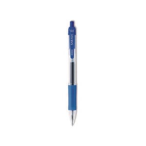 Sarasa Dry Gel X20 Gel Pen, Retractable, Fine 0.5 mm, Blue Ink, Clear/Blue Barrel, 12/Pack