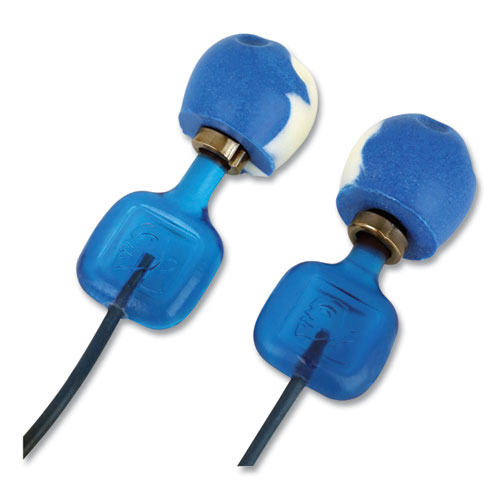 TrustFit Trak Detectable Reusable Corded Foam Earplugs, One Size Fits Most, 29 dB NRR, Blue, 1,000/Carton