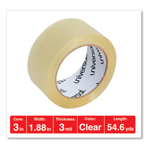 Heavy-Duty Box Sealing Tape, 3" Core, 1.88" x 54.6 yds, Clear, 36/Carton - Image 3