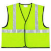 Class 2 Safety Vest, Polyester, X-Large, Fluorescent Lime with Silver Stripe