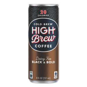 Cold Brew Coffee + Protein, Black and Bold, 8 oz Can, 12/Pack
