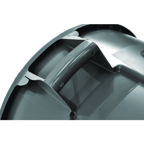 Vented Round Brute Container, 20 gal, Plastic, Gray