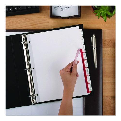 Print and Apply Index Maker Clear Label Dividers, Copiers, 8-Tab, 11 x 8.5, White, 5 Sets