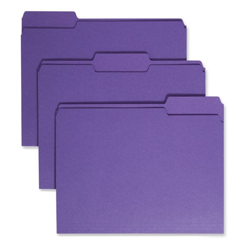 Smead Colored 1/3 Tab Cut Letter Recycled Top Tab File Folder