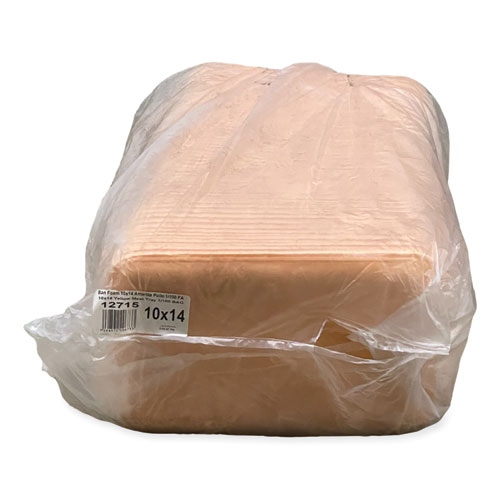 Meat Trays, 13.81 x 9.25 x 2.7, Yellow, Foam, 100/Carton