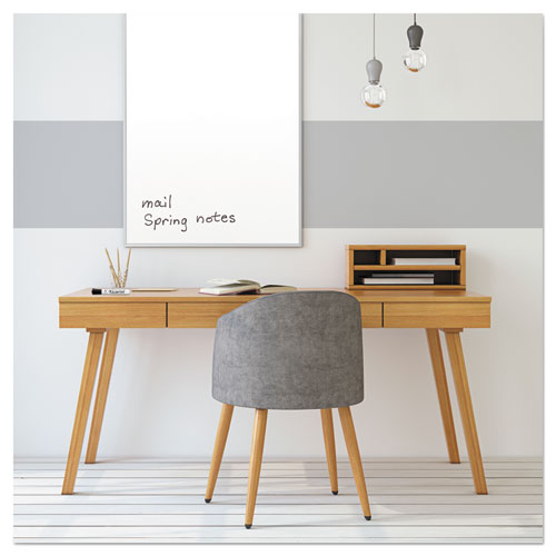 Dry Erase Board, 36" x 24", White Surface, Satin Aluminum Frame