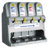 Command Center Dispensing System, 4 Button Air Gap Eductors, 27.5 x 17 x 27.5, Gray