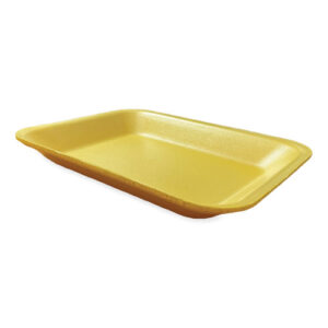 Meat Trays, #8P, 10.8 x 8.82 x 1.5, Yellow, Foam, 200/Carton