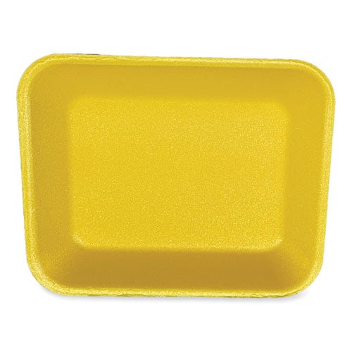 Meat Trays, #8P, 10.8 x 8.82 x 1.5, Yellow, Foam, 200/Carton