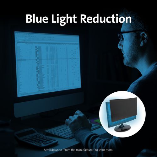 Magnetic Monitor Privacy Screen for 23.8" Widescreen Flat Panel Monitors, 16:9 Aspect Ratio