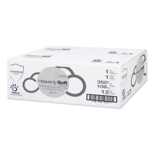 Heavenly Soft Hardwound Paper Towel, Standard, 1-Ply, 7.8" x 350 ft, White, 12 Rolls/Carton