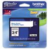 TZe Standard Adhesive Laminated Labeling Tape, 0.7" x 26.2 ft, Blue on White